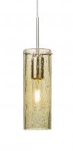 Besa Lighting J-JUNI10GD-SN - Besa, Juni 10 Pendant For Multiport Canopy, Gold Bubble, Satin Nickel, 1x60W Medium B