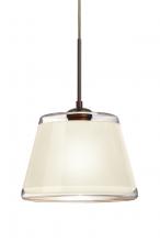 Besa Lighting J-PIC9WH-BR - Besa Pendant For Multiport Canopy Pica 9 Bronze White Sand 1x75W Medium Base