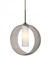 Besa Lighting J-PLATOSM-LED-BR - Besa, Plato Cord Pendant For Multiport Canopies, Smoke/Opal, Bronze Finish, 1x5W LED