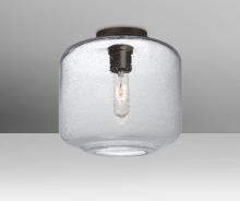 Besa Lighting NILES10CLC-BR - Besa Niles 10 Ceiling, Clear Bubble, Bronze Finish, 1x60W T10