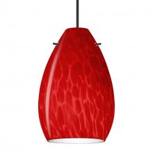 Besa Lighting RXP-1713RC-BK - Besa, Pera 6 Cord Pendant, Red Cloud, Black Finish, 1x50W MAX GY6.35 Base