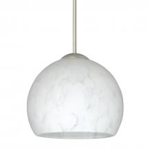 Besa Lighting RXP-565819-LED-SN-L - Besa Pendant Palla 5 Satin Nickel Carrera 1x5W LED, 15Ft. Cord