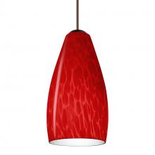 Besa Lighting RXP-7198RC-BR - Besa, Karli Cord Pendant, Red Cloud, Bronze Finish, 1x50W MAX GY6.35 Base