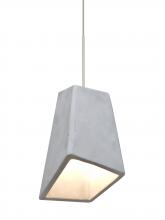 Besa Lighting RXP-SKIPNA-LED-SN-L - Besa Skip Cord Pendant, Natural, Satin Nickel Finish, 1x9W LED, 15Ft. Cord