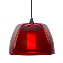 Besa Lighting RXP-SPURRD-BK - Besa Spur Pendant, Red, Black Finish, 1x35W MAX GY6.35 Base