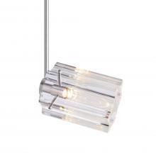 Besa Lighting SP-ICE4CL-06-SN - Besa Ice 4 Spotlight with 6" stem, Clear Glass, Black Finish, 1x35W MAX GY6.35 Base