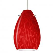 Besa Lighting X-1713RC-SN - Besa, Pera 6 Cord Pendant for Multiport Canopy, Red Cloud, Satin Nickel Finish