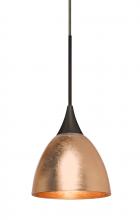 Besa Lighting X-1758CF-LED-BR - Besa Divi Pendant, Copper Foil, Bronze, 1x9W LED