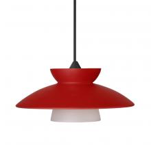 Besa Lighting X-271831-BK - Besa Pendant For Multiport Canopy Trilo 7, Black Finish, Red Matte 1x50W MAX GY6.35 Base