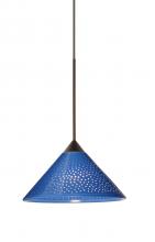 Besa Lighting X-282484-BR - Besa Pendant For Multiport Canopy Kona Bronze Blue Starpoint 1x50W Halogen