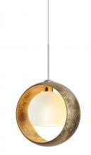 Besa Lighting X-4293GG-LED-SN - Besa Pendant For Multiport Canopy Pogo Satin Nickel Gold/Inner Gold 1x5W LED