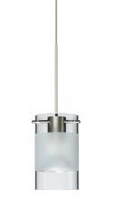 Besa Lighting X-6524EC-SN - Besa Pendant For Multiport Canopy Scope Satin Nickel Clear/Frost 1x50W Halogen Mr16