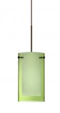 Besa Lighting X-L44007-BR - Besa Pendant For Multiport Canopy Pahu 4 Bronze Transparent Olive/Opal 1x35W Halogen