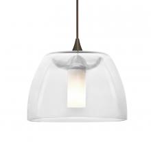 Besa Lighting X-SPURCL-LED-BR-L - Besa Spur Cord Pendant For Multiport Canopy, Clear, Bronze Finish, 1x3W LED, 15Ft. Co