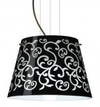 Besa Lighting 1KG-4393BD-BR - Besa Pendant Amelia 12 Bronze Black Damask 1x100W A19