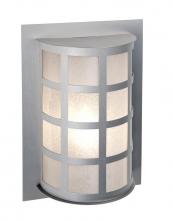 Besa Lighting SCALA13-GL-BA - Besa Outdoor Scala 13 Brushed Aluminum Glitter Glass 1x60W A19