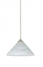 Besa Lighting 1XP-117652-SN - Besa Pendant Kona Satin Nickel Marble 1x50W Halogen