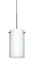 Besa Lighting 1XP-440407-BR - Besa Pendant Stilo 7 Bronze Opal Matte 1x50W GY6.35