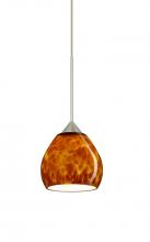 Besa Lighting 1XT-560518-LED-SN - Besa Pendant Tay Tay Satin Nickel Amber Cloud 1x5W LED