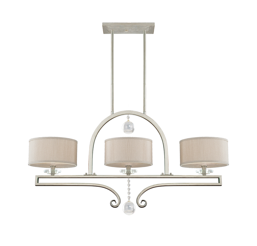 Rosendal 3 Light Linear Chandelier