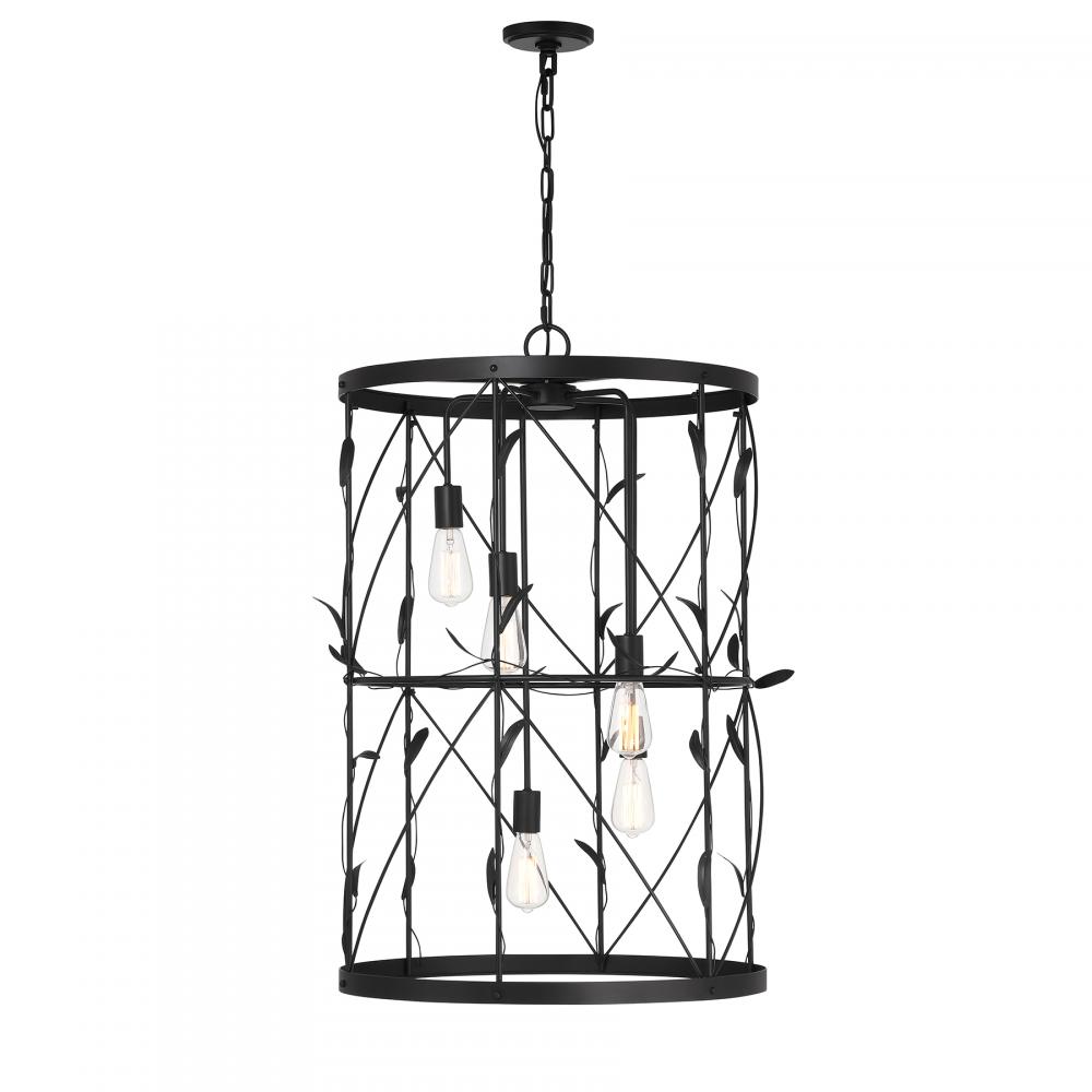 Lexington 5-Light Pendant in Matte Black