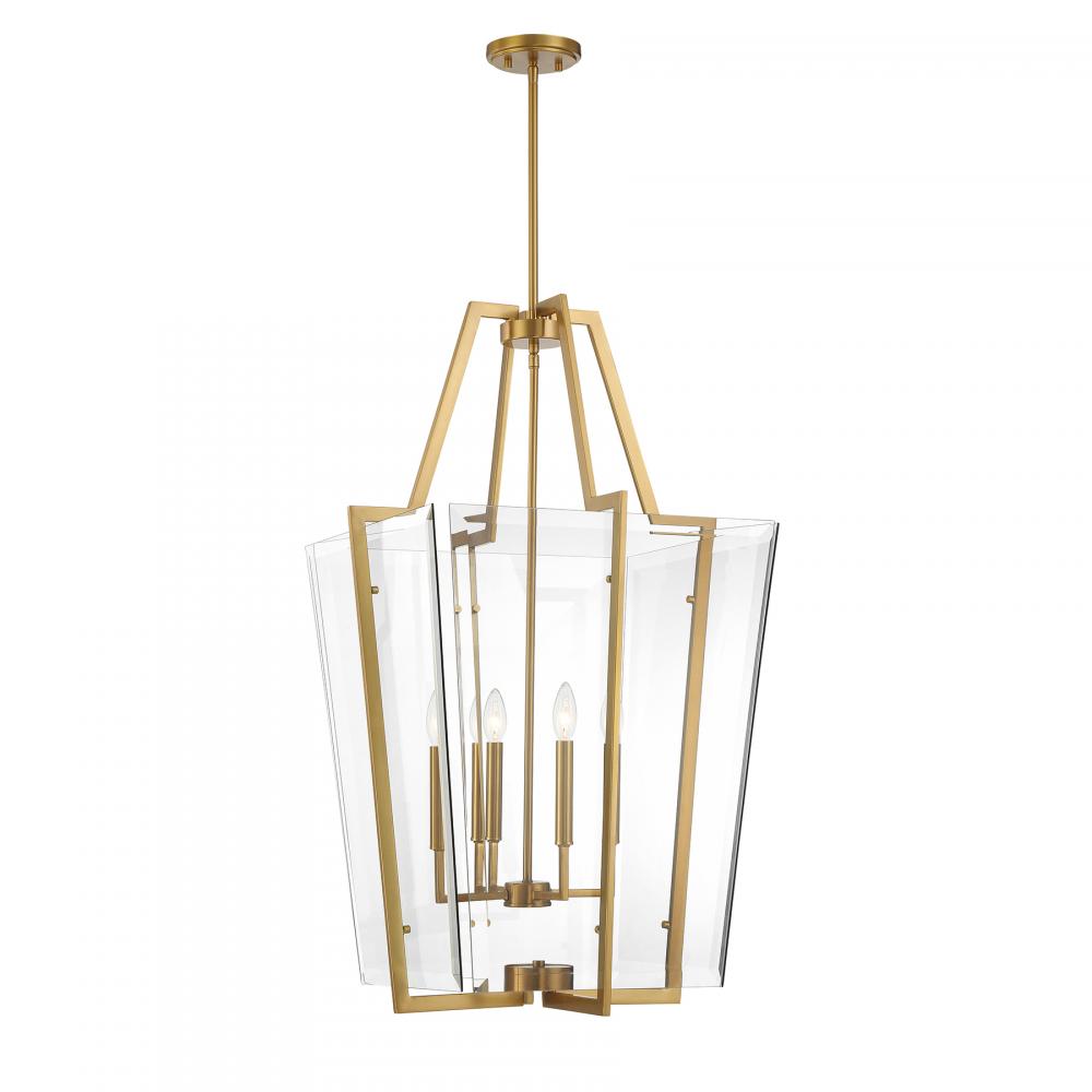 Farell 4-Light Pendant in Warm Brass