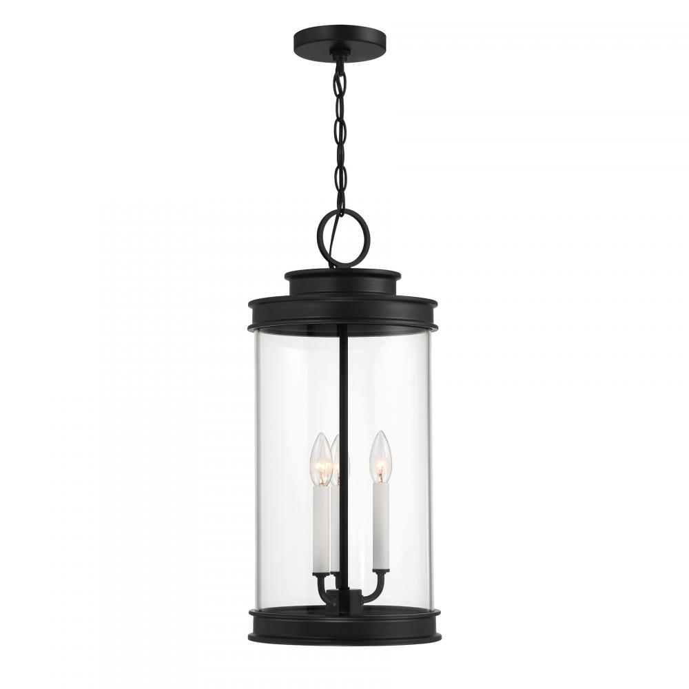 Englewood 3-Light Outdoor Hanging Lantern in Matte Black : ALP47 ...