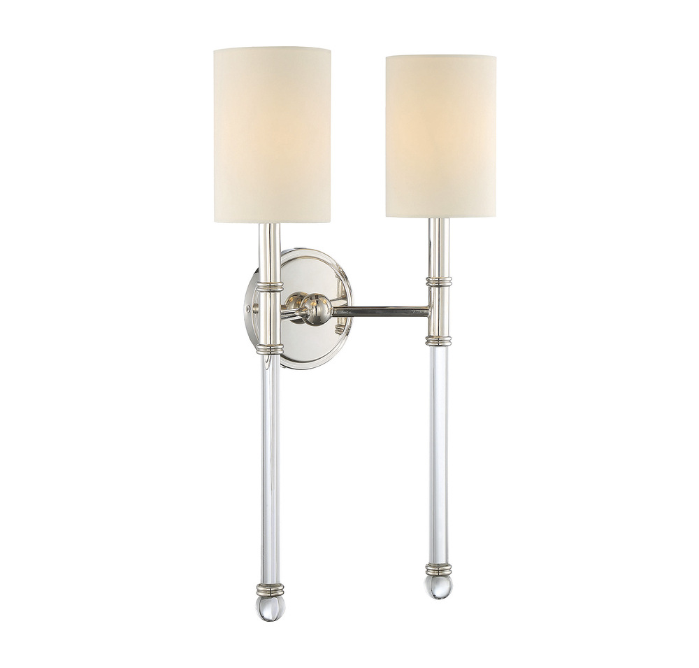 Fremont 2-Light Wall Sconce in Polished Nickel