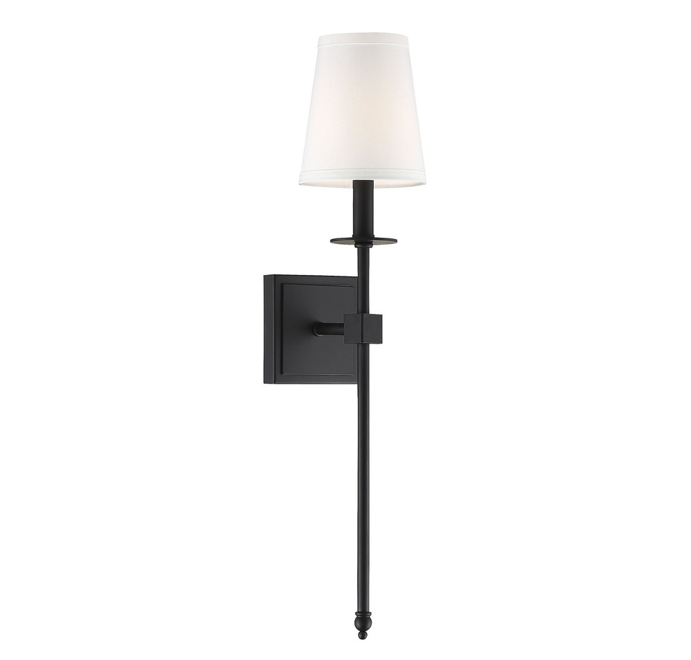 Monroe 1-Light Wall Sconce in Matte Black