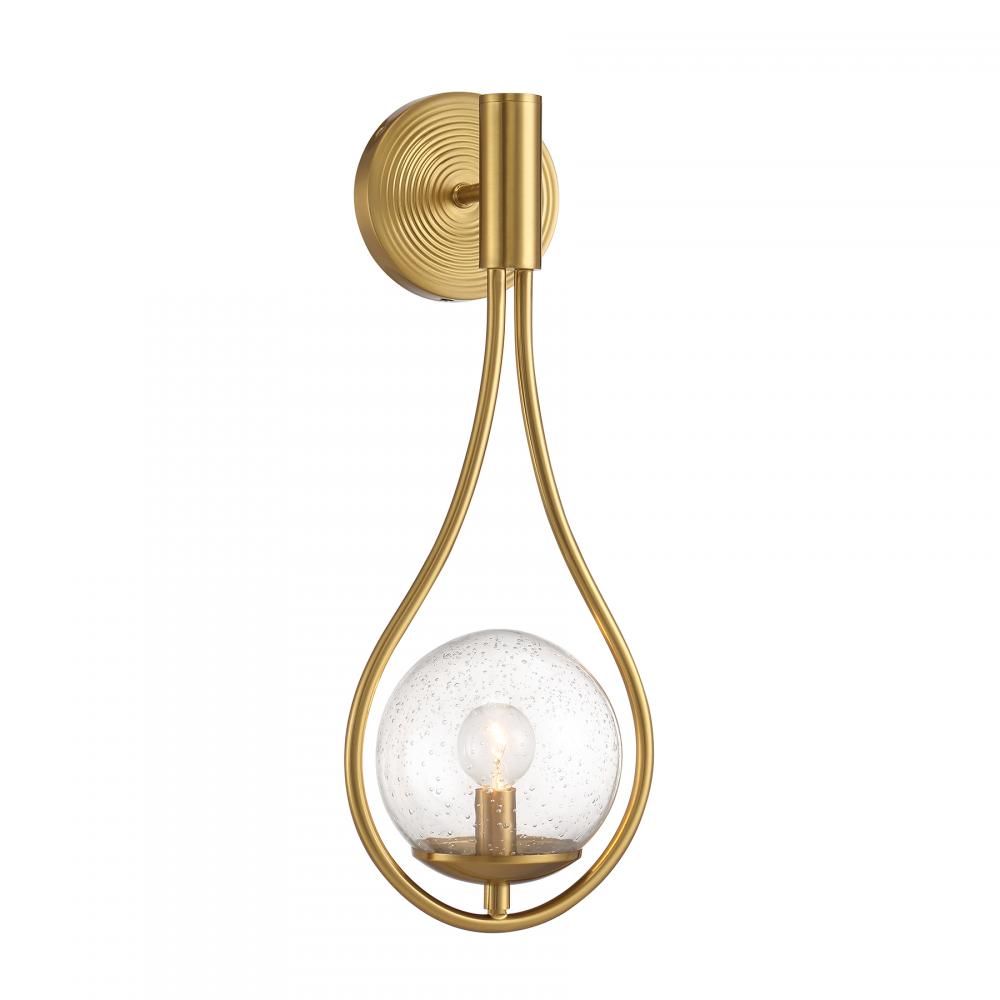 Encino 1-Light Wall Sconce in Warm Brass