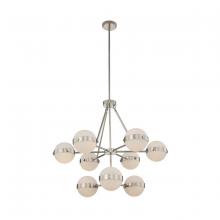 Kalco 513973PN - Tacoma 2 Tier Chandelier (3+9 Light)