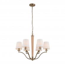 Kalco 518971BCG - Curva 6 Lt Chandelier