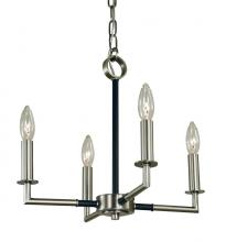 Framburg Limited Editions F-L1084 BN/MBLACK - 4-Light Brushed Nickel/Matte Black Schiller Chandelier