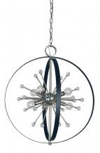 Framburg Limited Editions F-L1108 BN/MBLACK - 8-Light Brushed Nickel/Matte Black Nucleus Chandelier