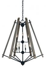 Framburg Limited Editions F-L1139 MBLACK - 9-LIGHT MATTE BLACK MEREDITH FOYER CHANDELIER