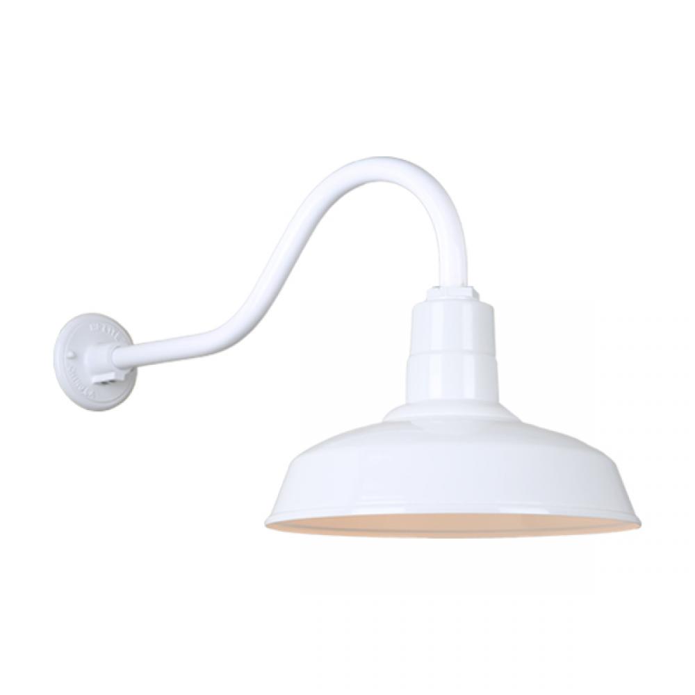 14&#34; Gooseneck Light Warehouse Shade, QSNHL-A Arm