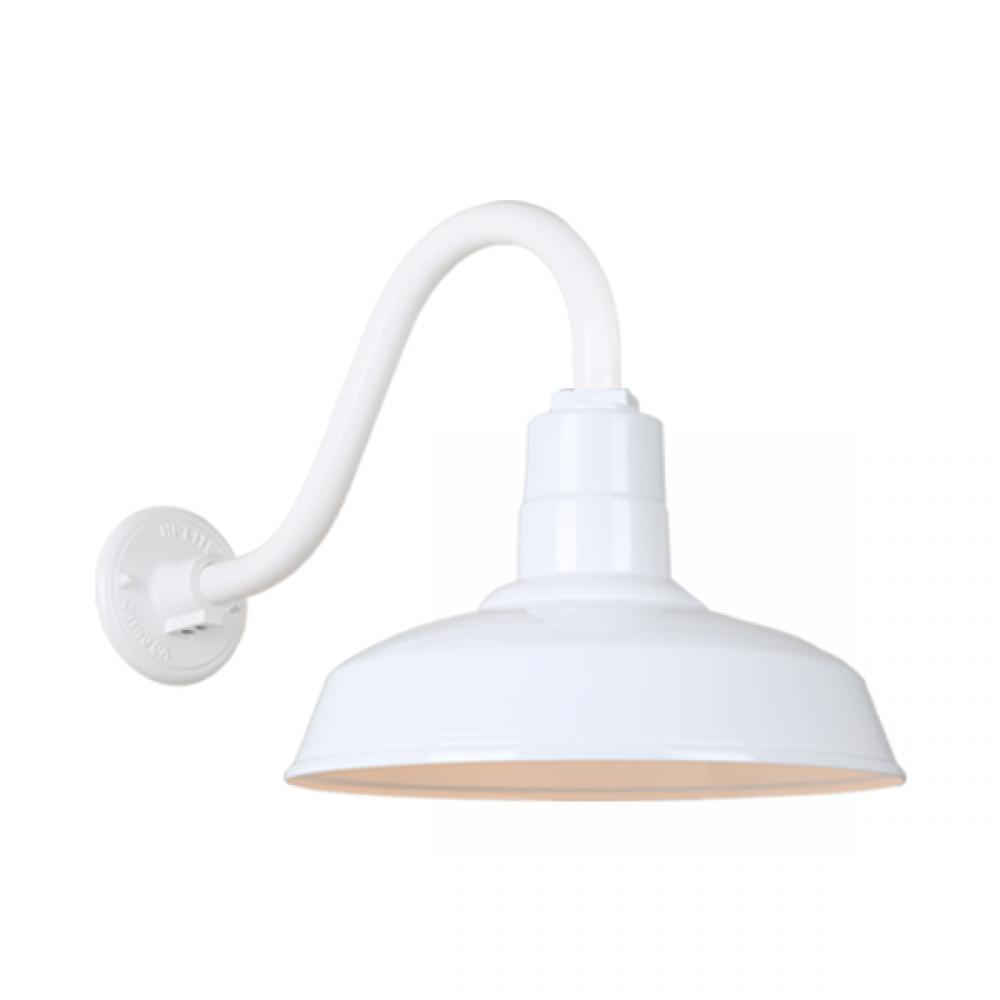 14&#34; Gooseneck Light Warehouse Shade, QSNB-42 Arm