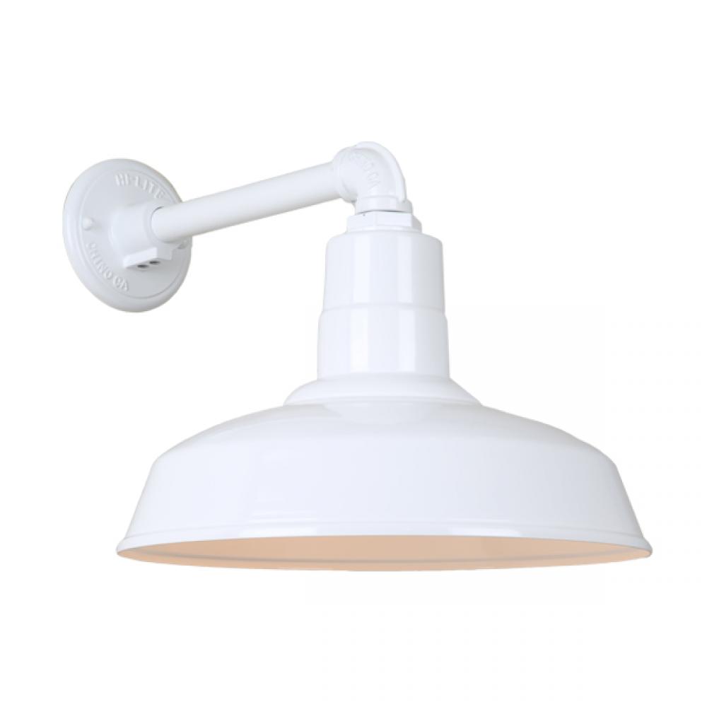 14&#34; Gooseneck Light Warehouse Shade, QSNB-44 Arm