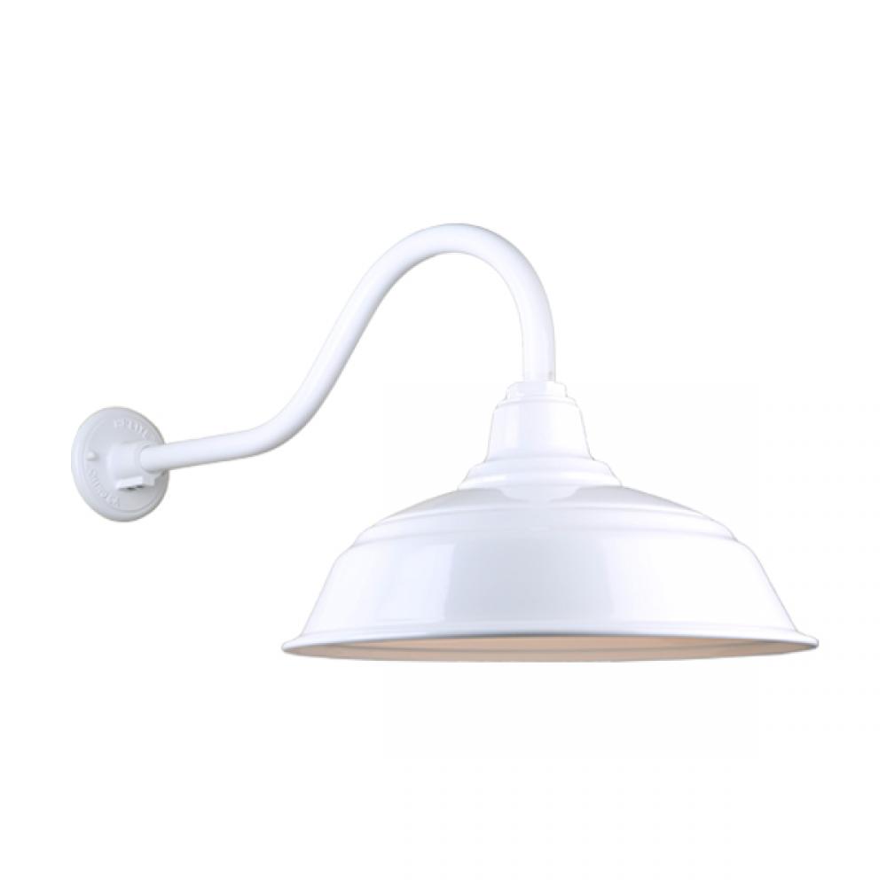 17&#34; Gooseneck Light Warehouse Shade, QSNHL-A Arm