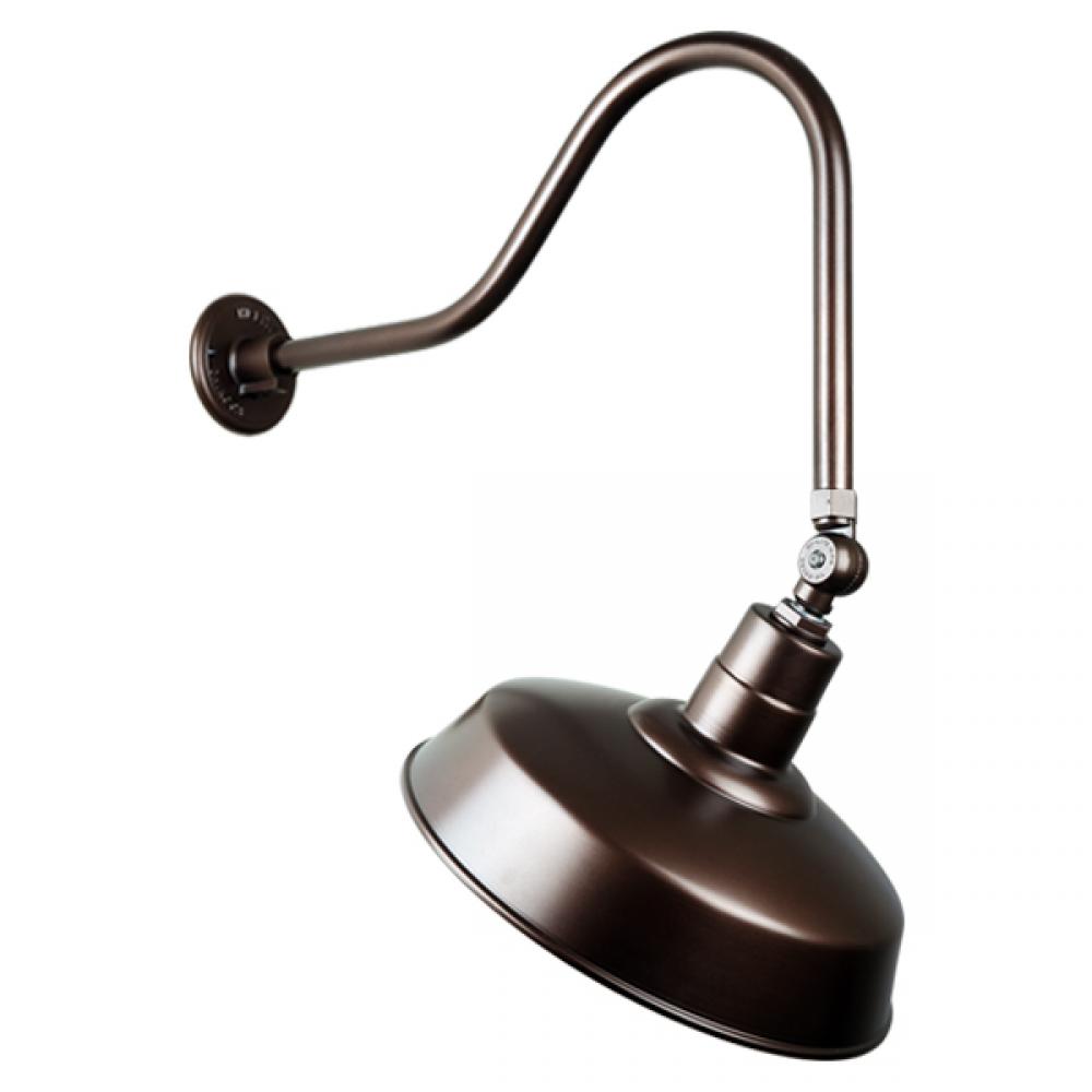 18&#34; Gooseneck Light Warehouse Shade, QSNHL-H Arm, Swivel Knuckle Accessory