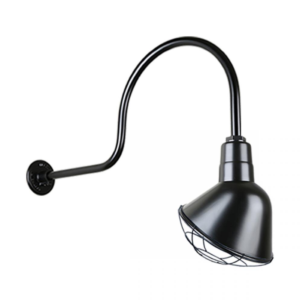 12&#34; Gooseneck Light Angle Shade, QSNHL-C Arm, Wire Guard Accessory