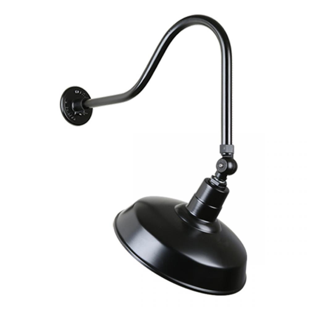 18&#34; Gooseneck Light Warehouse Shade, QSNHL-H Arm, Swivel Knuckle Accessory