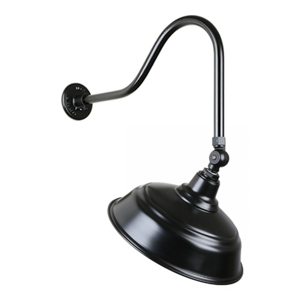 16&#34; Gooseneck Light Warehouse Shade, QSNHL-H Arm, Swivel Knuckle Accessory