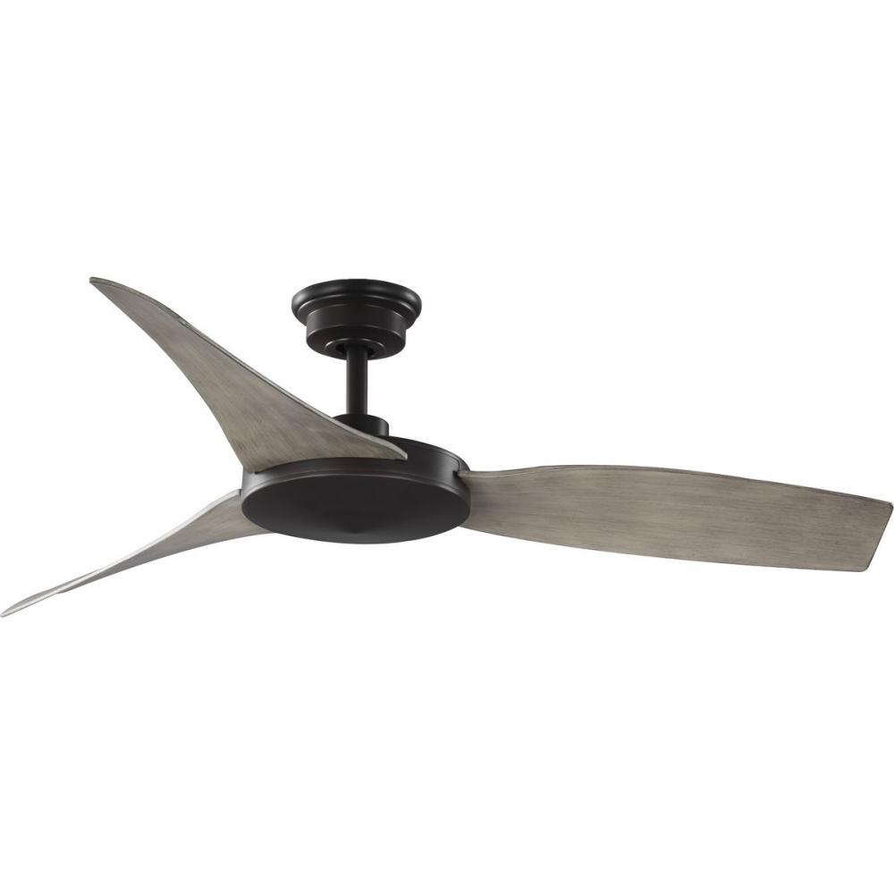 Spicer Collection 54&#34; Three-Blade Antique wood/Antique Bronze Indoor/Outdoor DC Motor Contempora