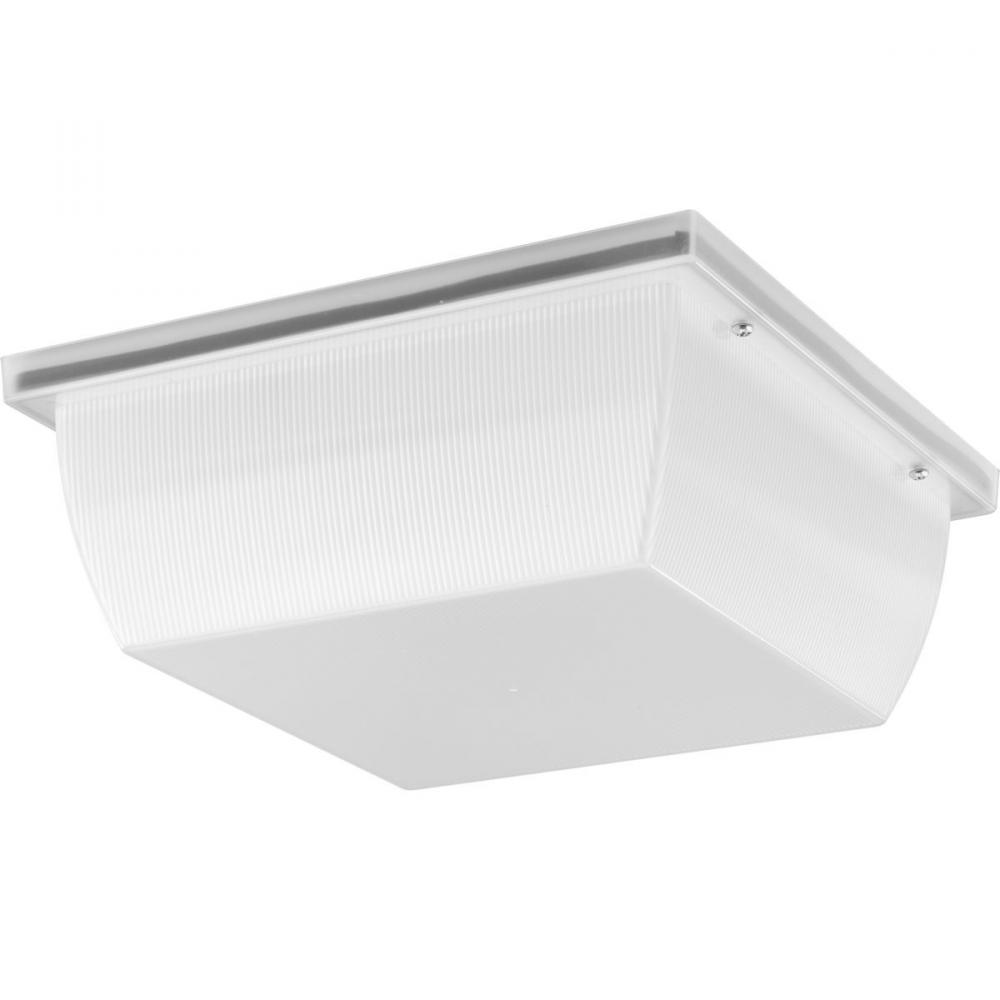 Hard Nox Collection White 12&#34; Square Flush Mount Light