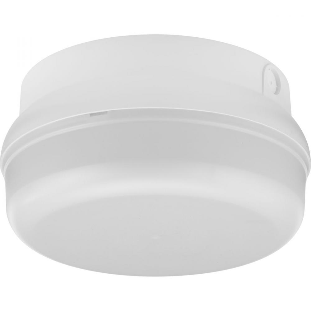 Hard Nox Collection White 9&#34; Round Flush Mount Light