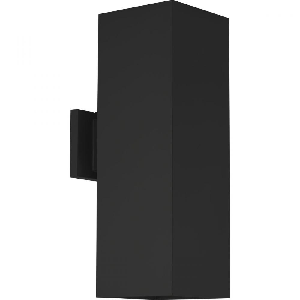 6&#34; LED Outdoor Up/Down Modern Black Wall Cylinder with Glass Top Lense