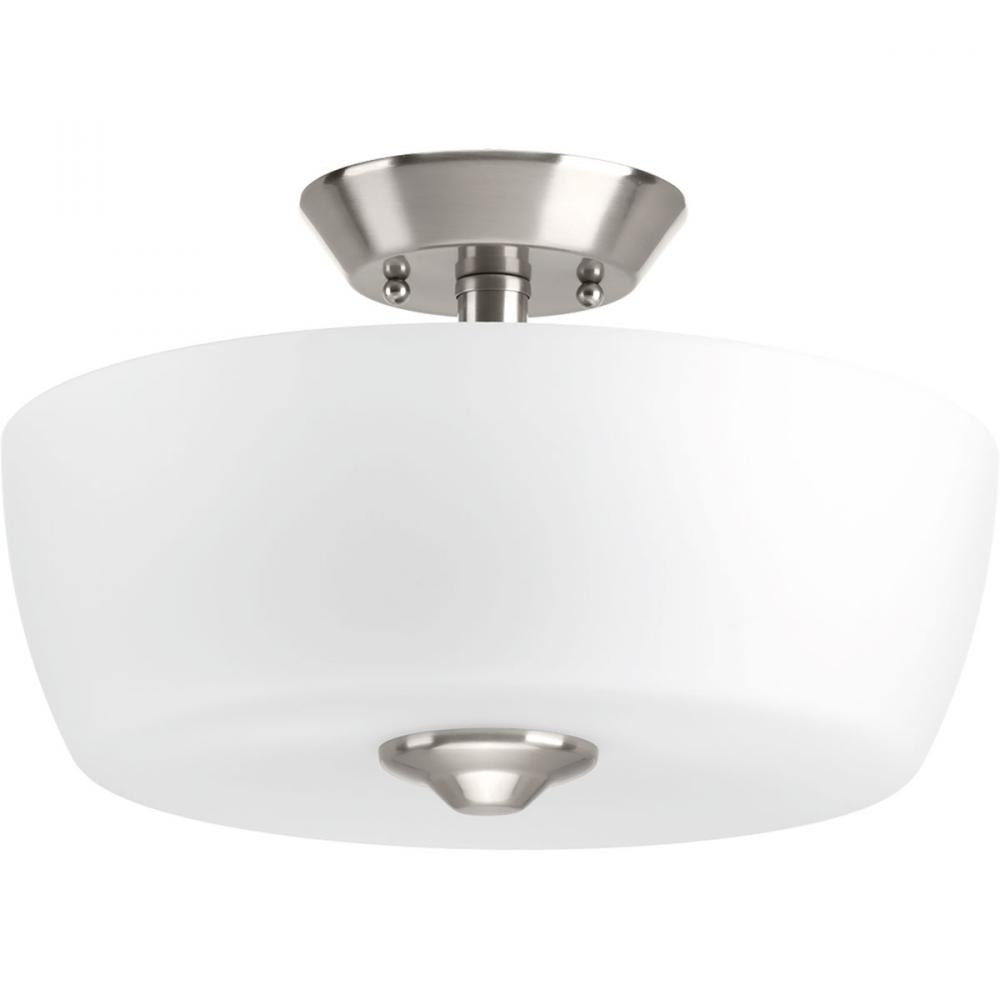 Leap Collection Two-Light 14&#34; Semi-Flush Mount