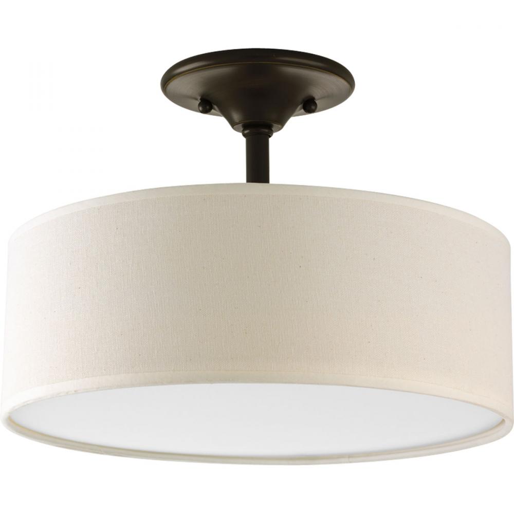 Inspire Collection Two-Light 13&#34; CFL Semi-Flush Mount