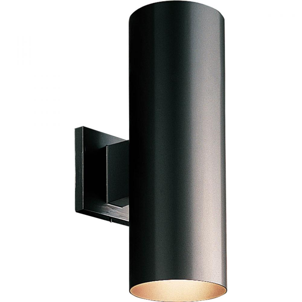 5&#34; Cylinder Two-Light Black Up/Down Modern Outdoor Wall Light